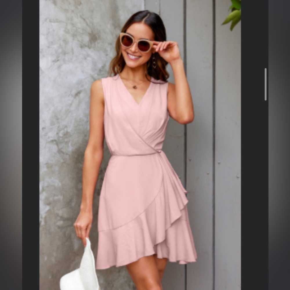 Sunny Daze Ruffled Wrap Mini Dress NWT size M